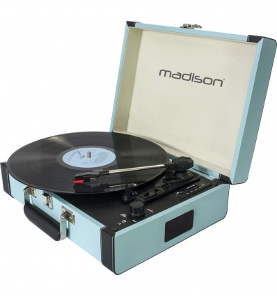 MAD-RETROCASE-BLU Maletín giradiscos con Bluetooth