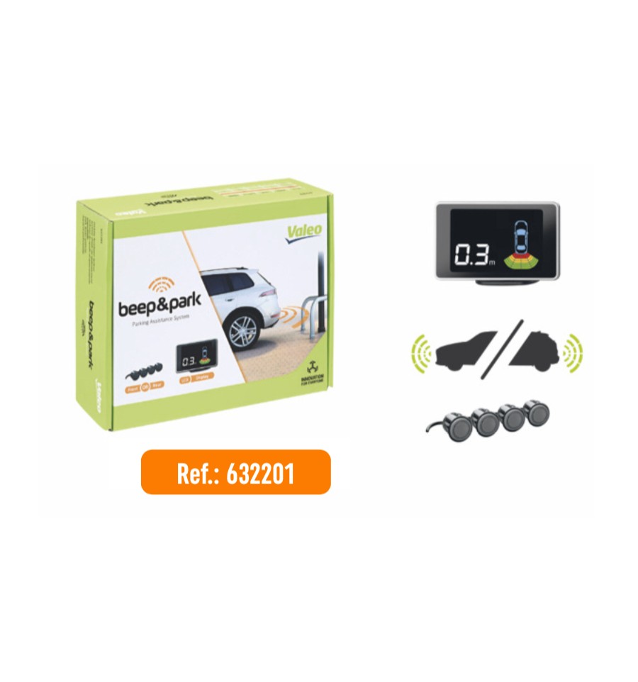 Kit 4 Sensores Aparcamiento Valeo c/Display - Tienda FonoMovil