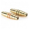 RCA Adaptador Recto Hembra-Hembra Metálico ORO jue