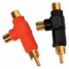 RCA Adaptador T 2 Hembras- 1 Macho Plastico juego