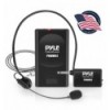 Pyle PDWM92 Micrófono inalámbrico de diadema, portátil VHF con batería, Funciona con Pilas, para PC Karaoke DJ Party