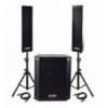 GLEM COMBO 900 Kit de sonido de sonido de 900W compuesto por subwoofer amplificado 600W, Woofer 12" y dos altavoces satélites