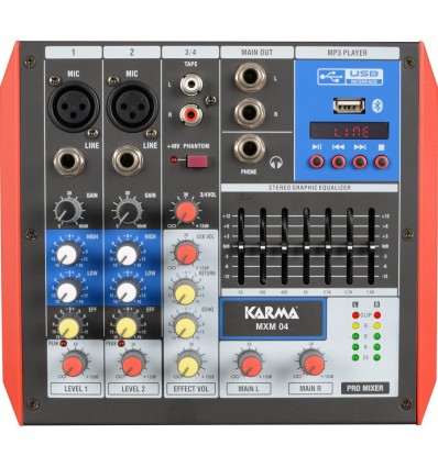 Karma MXM 04 Mesa de mezcla de 4 canales.
