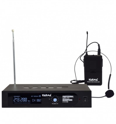 Karma SET 6250LAV-B Micrófono inalámbrico de auriculares VHF