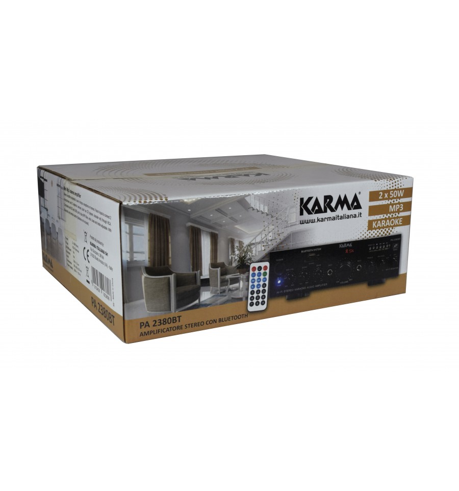 Amplificateur Karaoké 2X50W FM/USB/MP3/BT Karma