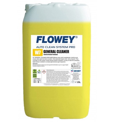 Flowey W7 limpiador alcalino multifunción para el interior y exterior del vehículo de 25 Litros. Altamente concentrado