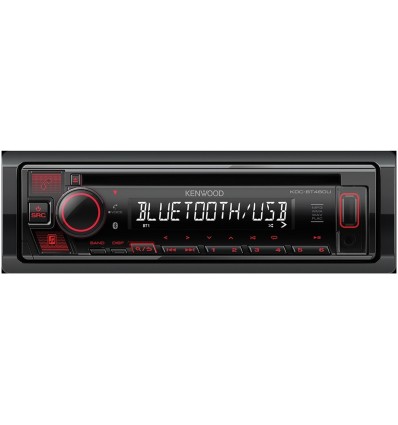 Kenwood KDCBT460U, Radio CD con USB, Bluetooth y entrada AUX