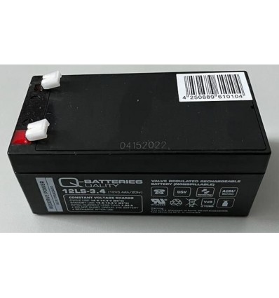 Batería de repuesto para altavoz PORT10 VHF/PORT12 VHF de IBIZASOUND BAT-PORT3.2A formato RECTANGULAR 12V 3.2AH