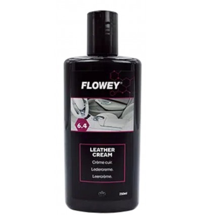 Flowey 6.4 Crema para nutrir y renovar el cuero de los asientos del coche de 250 ml.