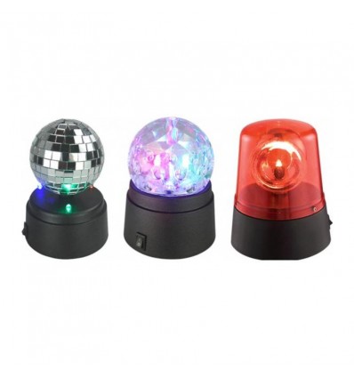 KIDZ-PARTY Conjunto de 3 mini efectos de luz a led