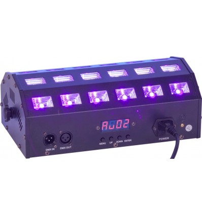 IBIZA LED-STUV24 Proyector 2 en 1 blanco + UV LED