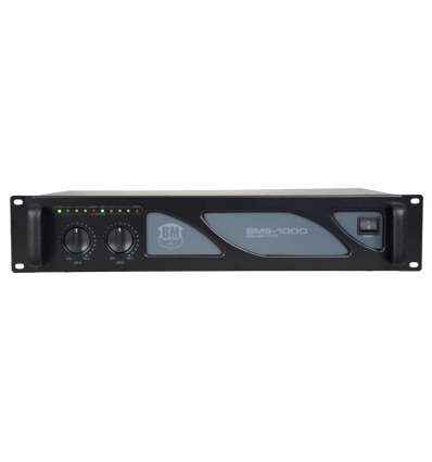 BS SONIC BMS1000 Amplificador de audio profesional 2x500W a 8 Ohm. 2x750W a 4 Ohm.