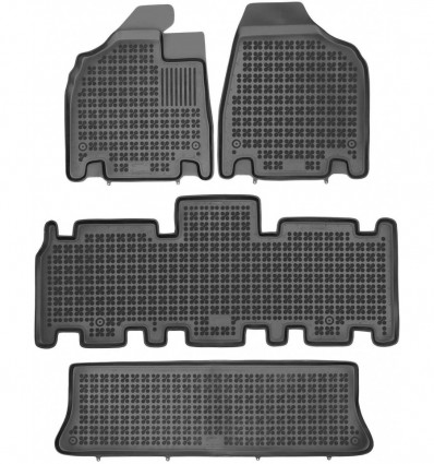 Alfombrillas caucho Kia CARNIVAL II version 7 passenger(2005 - 2014)