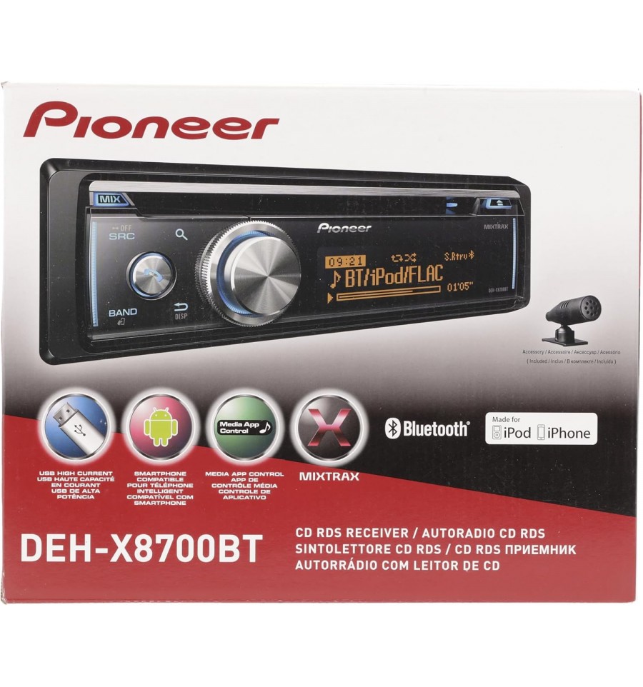 Pioneer DEH-X8700DAB CD/MP3 Car Stereo With Bluetooth, DAB+, USB & AUX-In