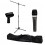 Kinson TMS 109 SET KIT Soporte de Micrófono, Trípode tipo jirafa, Micrófono, Cable XRL-Jack, bolsa de transporte y pinza