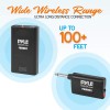 Pyle PDWM92 Micrófono inalámbrico de diadema, portátil VHF con batería, Funciona con Pilas, para PC Karaoke DJ Party