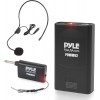 Pyle PDWM92 Micrófono inalámbrico de diadema, portátil VHF con batería, Funciona con Pilas, para PC Karaoke DJ Party