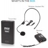 Pyle PDWM92 Micrófono inalámbrico de diadema, portátil VHF con batería, Funciona con Pilas, para PC Karaoke DJ Party