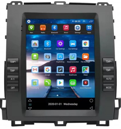 Pantalla Multimedia Tesla Style para Toyota Land Cruiser Prado 120 / Lexus GX470 (2004-2009)