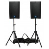 Set 2 Altavoces 15" + 2 pies