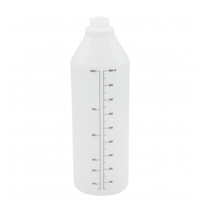 Botella de polietileno de 1 L con graduaciones