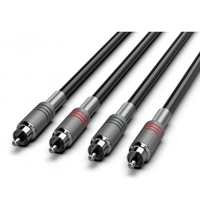 Cable 2 RCA a 2 RCA Stereo 6m negro