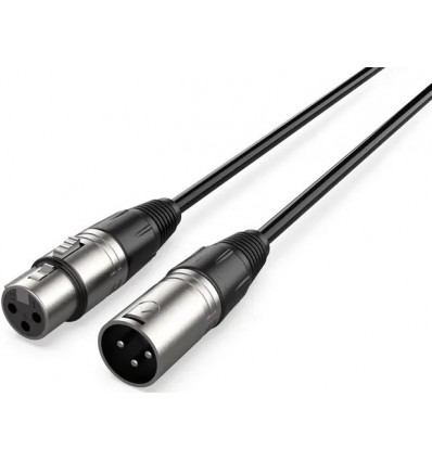 Cable XLR Macho a XLR Hembra 6m negro