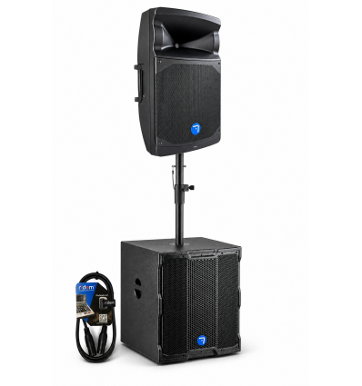 Kit sonorización Seven SoundVector compuesto por Subwoofer VECTOR18SUB/DSP con Altavoz ONA15