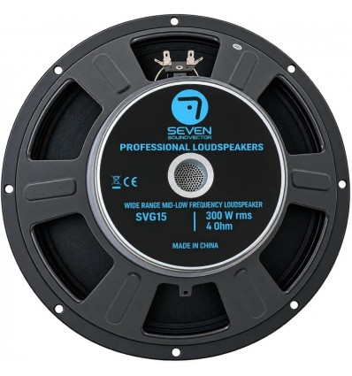 Seven Soundvector SVG15/4 Woofer 15 Pulgadas Altavoz Profesional de Grave Medio-Grave 4 Ohm 300W AES 600W Programa