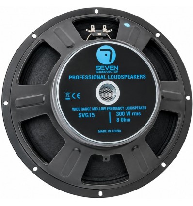Seven Soundvector SVG15/8 Woofer 15 Pulgadas Altavoz Profesional de Grave Medio-Grave 8 Ohm 300W AES 600W Programa
