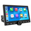 Radio HQ-1D-1200Plus 1DIN con Pantalla táctil de 10,5”, CarPlay y Android Auto Extraible