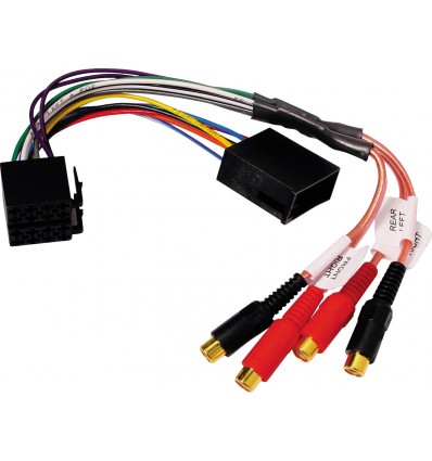 Convertidor conector ISO 4 altavoces a 4 RCA