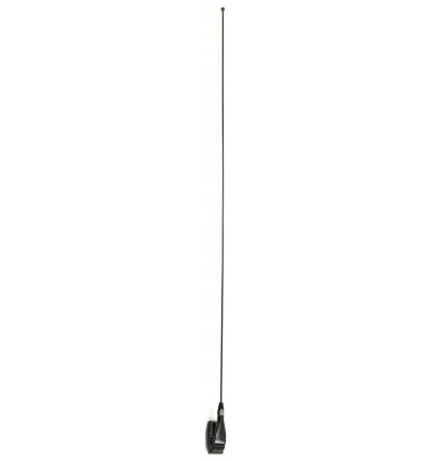 Antena Techo 1 Varilla Acero Negra Larga Base Zam