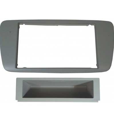 SEAT Ibiza 08-13 Marco 2DIN Gris Claro con cajetin