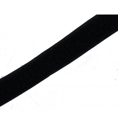 Velcro Negro Liso 20mm x 25m Precio por 1 mts.